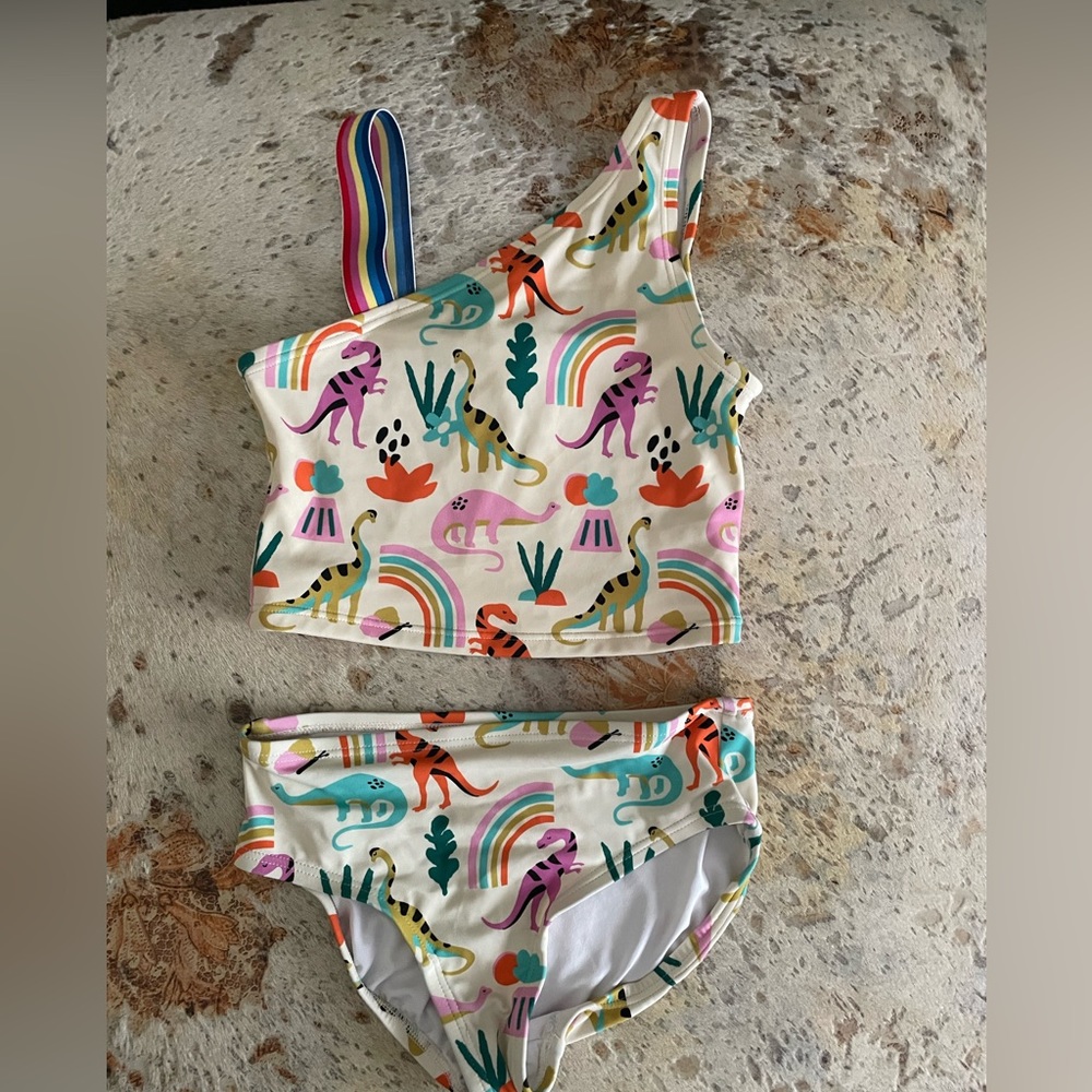 Hanna Anderson dinosaur bikini size 8